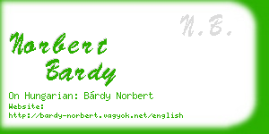 norbert bardy business card